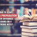 start your preparation for entrance exams