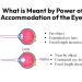 What is Meant by Power of Accommodation of the Eye?