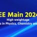 JEE Main 2024 High weightage chapters in Physics, Chemistry and Maths