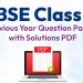 CBSE Class 12 Previous Year Sample Paper with Solutions