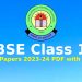 CBSE Class 12 Sample Papers 2023-24 PDF with Solutions