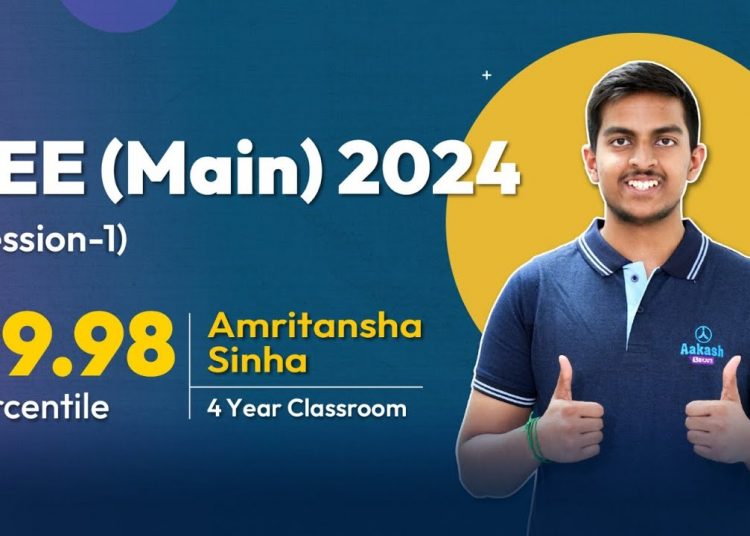 JEE Main session 1 Topper Amritansha secures perfect 99.98 percentile