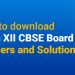 CBSE 2024 Class 12 Answer Key and Solutions for all Subjects