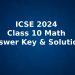 ICSE Class 10 Math Answer Key