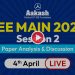 JEE Main 4 April 2024 Question Paper, Answer Key & Solutions For All Subjects