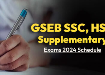 GSEB SSC HSC Supplementary Exam Timetable 2024
