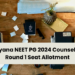 Haryana NEET PG 2024 Counselling Round 1 Seat Allotment