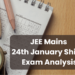 This article provides a comprehensive analysis of the JEE Mains 24th January Shift 1 exam, including insights into the difficulty levels of each subject