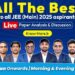 All The Best for JEE Mains 2025