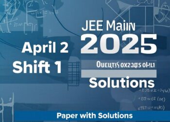 JEE Main 2025 April 2 Shift 1 & Shift 2 Question Paper with Solutions