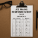 JEE Mains Response Sheet 2025 Session 2