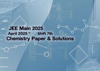 create a image use this tsext "JEE Main 2025 April 7th Shift 2 Chemistry Paper & Solutions"