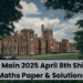 JEE Main 2025 April 7th Shift 2 Physics Paper & Solutions