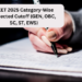 NEET 2025 Category-Wise Expected Cutoff (GEN, OBC, SC, ST, EWS)