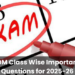 iOM Class Wise Important Questions for 2025-26
