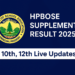 HPBOSE Supplementary Result 2025 10th, 12th Live Updates