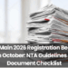 JEE Main 2026 Registration Begins in October NTA Guidelines & Document ChecklisT