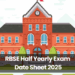 RBSE Half Yearly Exam Date Sheet 2025