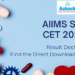 AIIMS SRD CET 2026 Result Declared – Direct Download Link