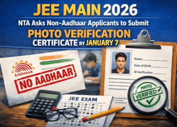 JEE Main 2026 NTA Asks Non-Aadhaar Applicants to Submit Photo Verification