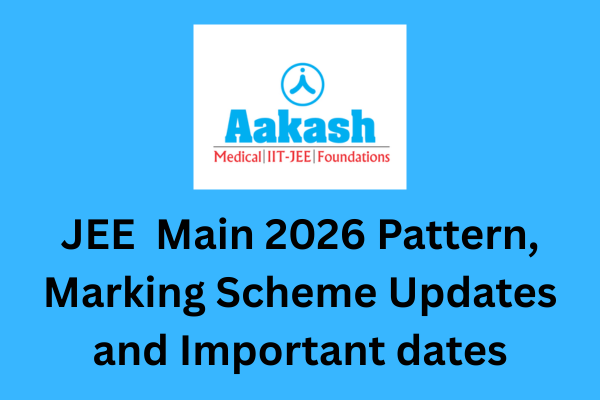 JEE Main 2026 Pattern, Marking Scheme Updates and Important dates
