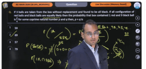 JEE Main 2026 Question Paper & Solutions 28th Jan 1st Shift Question 9