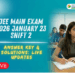 JEE Main Exam 2026 January 23 Shift 2 Answer Key & Solutions: Live Updates