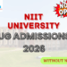 NIIT University admission without NUAT