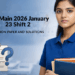 JEE Main 2026 January 23 Shift 2 question paper and solution