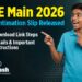 jee main 2026 city intimation