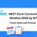 NEET Form Correction Window