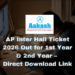 AP Inter Hall Ticket 2026 Out for 1st Year & 2nd Year – Direct Download Link