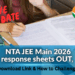 NTA JEE Main 2026 response sheets OUT, download link