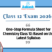 One-Stop Formula Sheet for Chemistry Class 12 Based on the Latest Syllabus