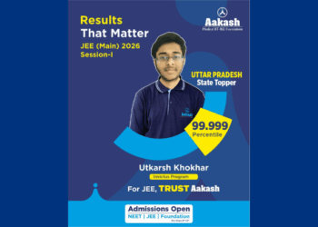 JEE Main 2026 Uttar Pradesh State Topper | Utkarsh Khokhar – Aakash Institute