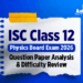 ISC Class 12 Physics Board Exam 2026: Question Paper Analysis & Difficulty Review