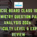 ICSE Board Class 10 Chemistry Question Paper Analysis 2026 Difficulty Level & Expert Review