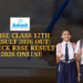 RBSE Class 12th Result 2026 Out Check RBSE Result 2026 Online