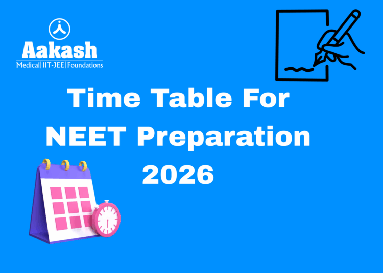 Time Table For NEET Preparation 2026