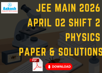 JEE Main 2026 April 02 shift 2 Physics Paper & Solutions