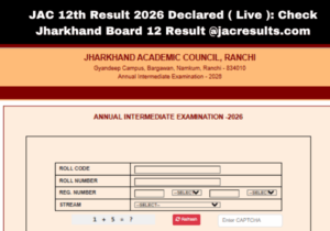 JAC 12th Result 2026 Declared ( Live ) Check Jharkhand Board 12 Result @jacresults.com