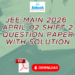 JEE Main 2026 April 02 Shift 2 Paper & Solutions