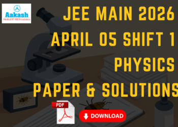 JEE Main 2026 April 05 shift 1 Physics Paper & Solutions