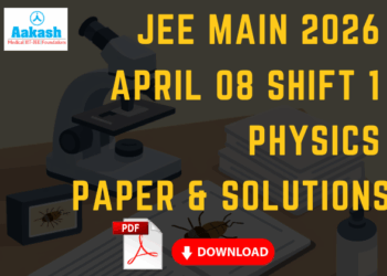 JEE Main 2026 April 08 shift 1 Physics Paper & Solutions