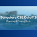 IIIT Bangalore CSE Cutoff 2026 opening and closing rank roundwise