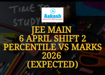 JEE Main 6 April shift 2 Percentile vs Marks 2026 (Expected)
