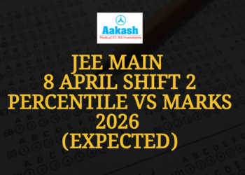 JEE Main 8 April shift 2 Percentile vs Marks 2026 (Expected)