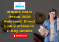 MBOSE SSLC Result 2026 Released Direct Link @ mbose.in & Key Details