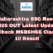 Maharashtra SSC Result 2026 OUT Latest Update Check MSBSHSE Class 10 Result