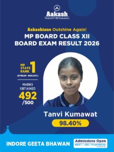 Tanvi Kumawat — MP State Rank 1, Biology Stream